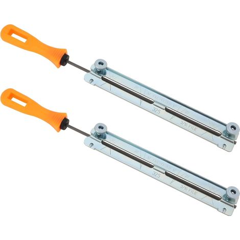 2pcs Kit D'affûtage de Scie à Chaîne 4mm Support de Lime de Tronçonneuse avec Poignée en Plastique Meulage de Lime de Scie à Chaîne électrique pour Machine de Découpe (1/5)