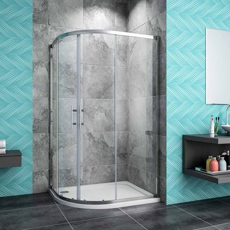 1000 x 900 mm offset Quadrant Shower Enclosure 6mm Easy Clean Sliding Glass Cubicle Door