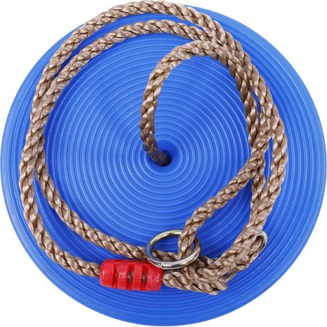 Set de balançoire disque ronde pour enfants, corde de jeu extérieur, activité ludique (Bleu) (1/5)