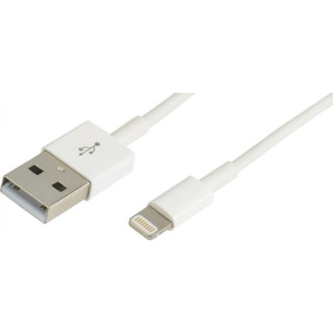 728336 - Apple-Kabel für iPhone 5/6 - Lightning M / Usb A M - Weiß - 2m - Erard