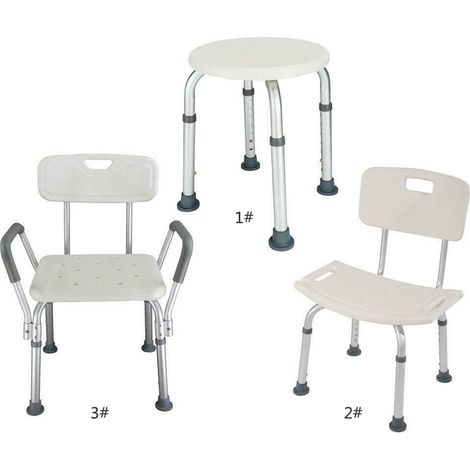 Siège de bain/douche réglable en hauteur pour personnes âgées, tabouret/banc antidérapant (1/2)