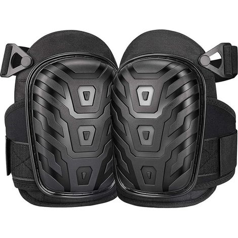 Genouillere Travaux,Genouillères Professionnelles,Heavy Duty Genouillères Rembourrage en Mousse avec Coussin en Gel Confortables et Sangles Réglables pour le travail,Sol,Construction, Gardinage (1/5)
