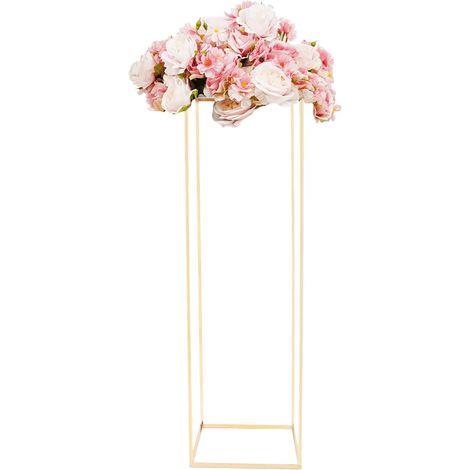 Metall Goldene Vasen Hochzeits Tischdekoration 100 cm Hoch Vase Blumensäulenständer für Blumen Metall Säule Blumenständer Geometrische für Geburtstagsfeier Heimdekoration