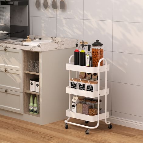 Rollregal Tron, Weiß, 45.9 x 78.7 cm, Vicco