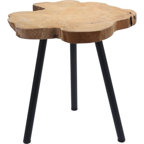 Teak Beistelltisch massiv - Holz Tisch Sofatisch Couchtisch Nachttisch Dekotisch