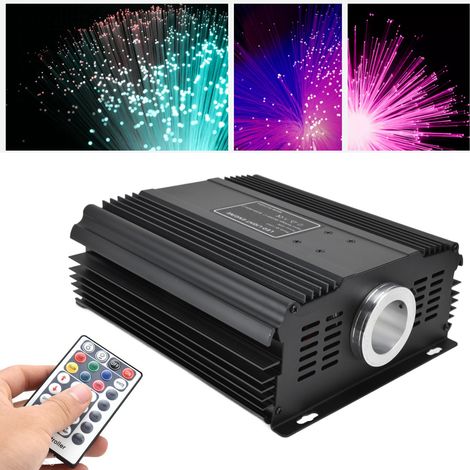 Kit d'éclairage LED à fibre optique 45 W RGB+W, plafonnier ciel étoilé, télécommande 28 touches, norme américaine (1/5)