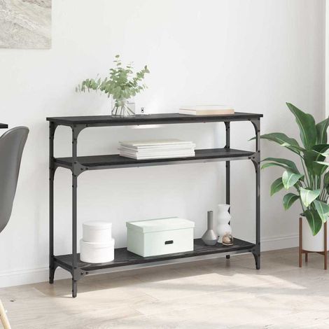 Console Table Black Oak 100 x 29 x 75 cm Engineered Wood vidaXL