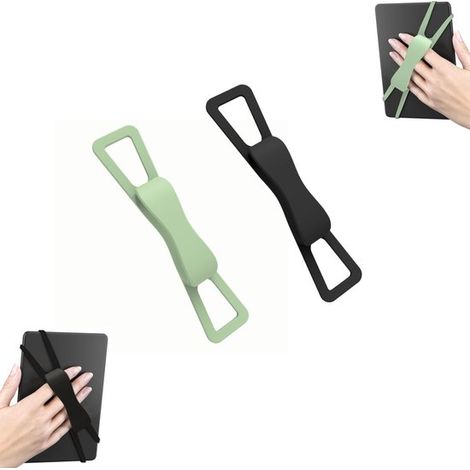 2 piezas, Pulsera ergonómica, Pulsera cómoda para tablet, Pulsera antideslizante, resistente a caídas y ligera, Pulsera de silicona para tablet (1/5)
