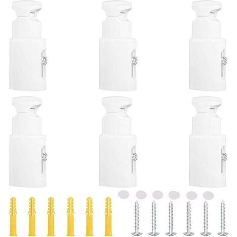 Ensemble de 6 porte-serviettes, support de radiateur en fonte, support de radiateur réglable, convient aux radiateurs de salle de bain droits ou courbes (1/4)