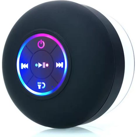 Enceinte Bluetooth Étanche pour Douche avec Ventouse Qualité Sonore HD, Appairage Rapide et Facile, Résistante aux Éclaboussures (1/5)