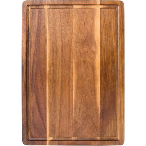 Planche à découper en bois massif rainurée, épaisse, naturelle, pour la cuisine