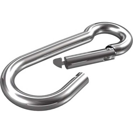 [NEUWERTIG] B-Ware dörner helmer Karabinerhaken Schnapphaken Edelstahl A2 Silber 8x80mm 6 Stück (1/2)