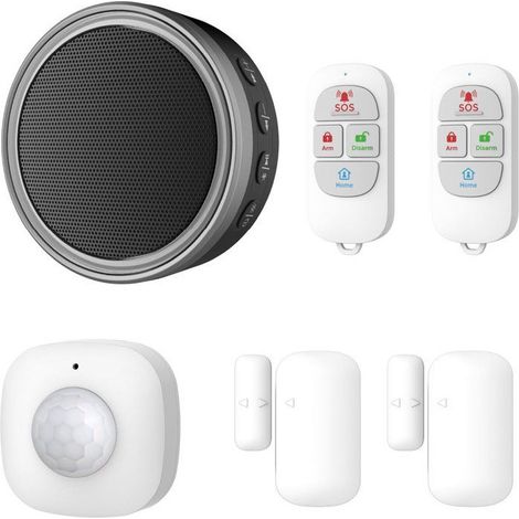 Kit Allarme -KYF - 868Mhz - Sirena WiFi integrata 90dB - 2 Flash luminosi - 2 Telecomandi (1/3)