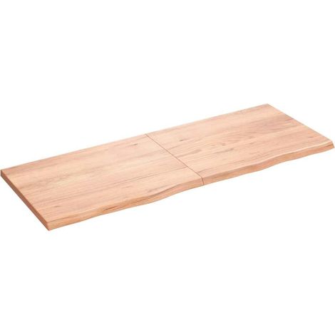 Comptoir de salle de bain marron 160x60x(2-4) cm bois traité