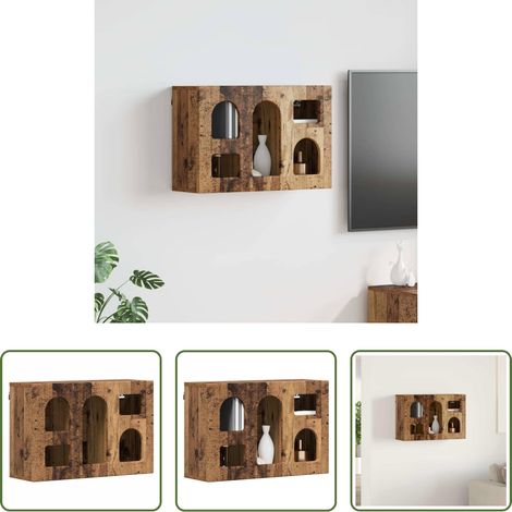Rangement murale -  Armoire suspendue Bois ancien 60 x 20 x 40 cm Bois d'ingénierie (1/5)