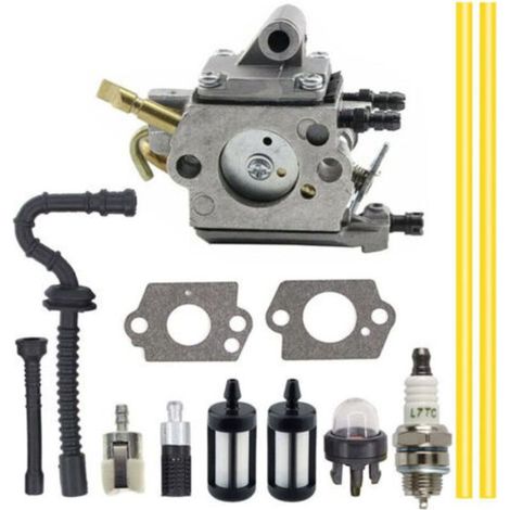 Vergaser für Zama C1Q-S258, Vergaser für Stihl MS192, MS192T und MS192TC Kettensägen, Zündkerze, Kraftstoffleitung, Ölleitung (1/5)