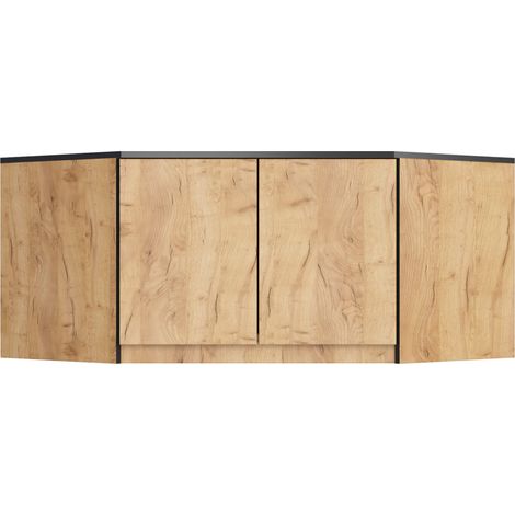 Surmeuble pour armoire AKORD S100 Chêne Craft 100 cm 2 portes 3 étagères 100x50x55 cm (1/5)