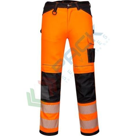 Pantaloni Pw3 Hi-vis Work Colore: Arancione/nero Taglia 36 - Portwest (1/2)
