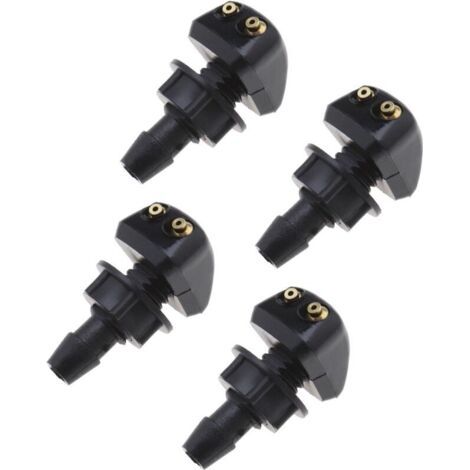 Pair 4pcs Buses de Lave-Glace Avant de Voiture Jet de Pulvérisation d'essuie-Glace de Lave-Glace Universelles Buses de Pare-Brise de Voiture (1/4)