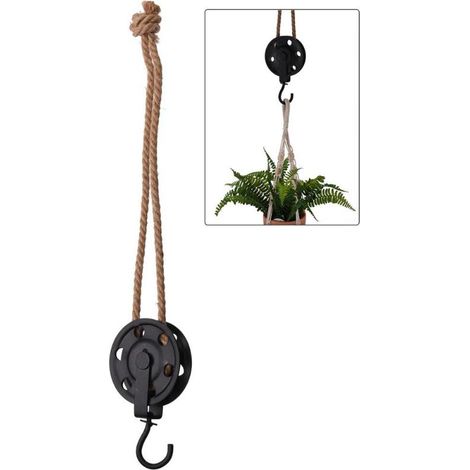 POLEA 10 CM DECORACION + CUERDA 73 CM