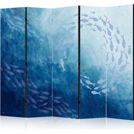 Paravento decorativo artgeist pesci blu 225 x 172 cm
