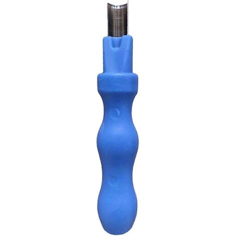 Couteau à main à angle droit fendu néon, couteau à sculpter, accessoires à bande de silicone souple-blue