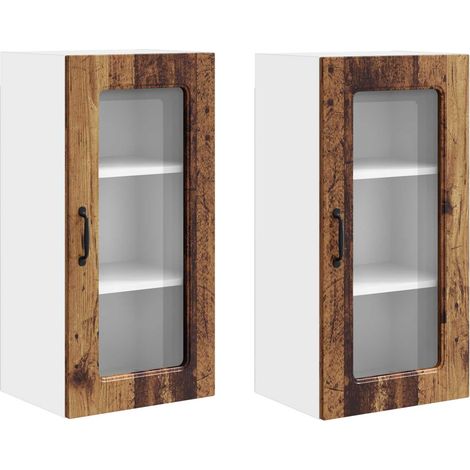 Maison Exclusive - Panel de lavaplatos Kalmar 2 pcs Madera vieja