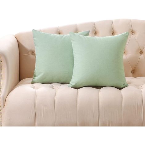 Housse De Coussin Extérieur - 18x18 Pouces - Polyester Épais Imperméable Anti-Taches - Pour Meuble De Jardin Terrasse Ou Balcon - Lot De 2 (1/5)