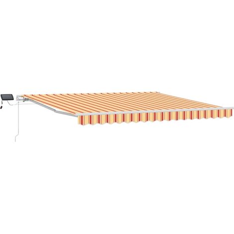 Maison Exclusive - Auvent Rétractable avec jaune et orange 400 ×300 cm tissu