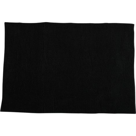 Tapis de bain Microfibre CHENILLE 40x60cm Noir MSV