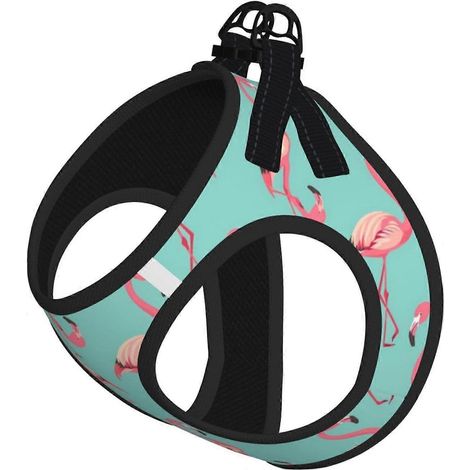 Ensemble harnais et laisse pour chien Flamingo Paradise harnais réfléchissant ajustable à enfiler sans accessoires (1/5)