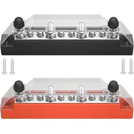 Compatible avec les modules de distribution d'alimentation 12V pour barres omnibus positives et négatives, les borniers automobiles M4/M6, les goujons et les barres omnibus de bornes marines. (1/5)