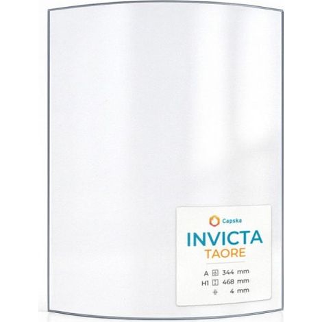 Vitre Invicta TAORE - Verre Courbe pour poêle à bois - 344 x 468 x 4 mm - 4 mm (1/5)