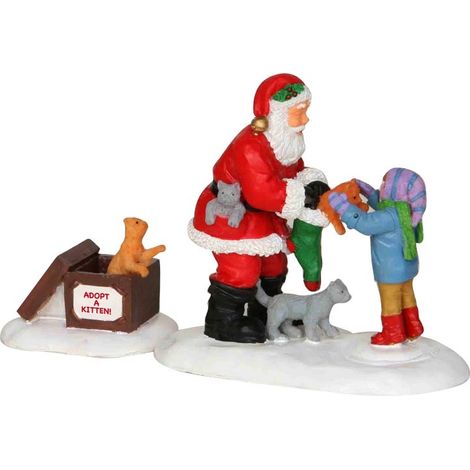 Santa And Kittens Set of 2 Réf. 22045