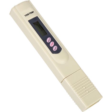 Stylo Testeur Numérique LCD pour Qualité de l’Eau Mesure TDS 0 à 9999 ppm et Température Gris