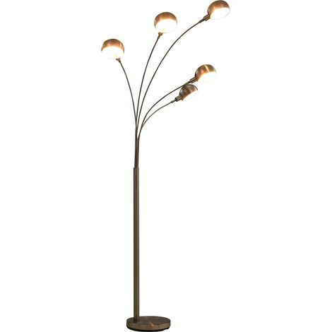 Lampadaire 200 cm Lampe sur Pied Moderne - Lampadaire salon 5 x E14 Argenté BV849208 - BonneVie (1/5)
