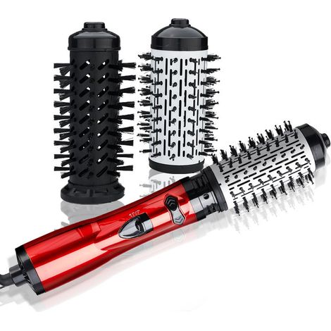 Leistungsstarker 3-in-1-Haartrockner mit Sprungkraft – Haartrockner mit Bürste – Elektrische Haarbürste – Lockenbürste – Glättbürste