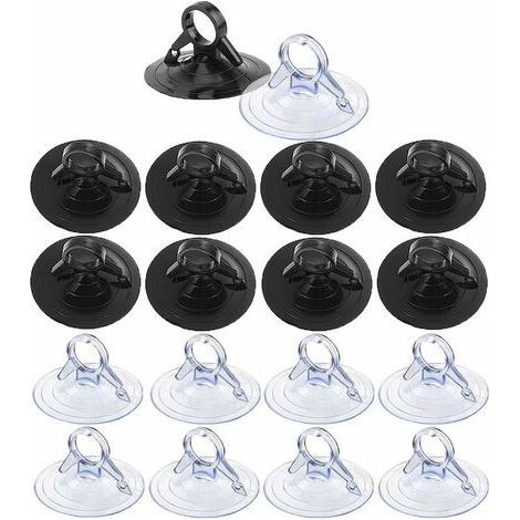 Ventouse 45 mm, 60 ventouses transparentes, ventouse de voiture sans crochets, petite ventouse transparente pour pare-soleil de voiture, cuisine, salle de bain, miroir mural (1/5)