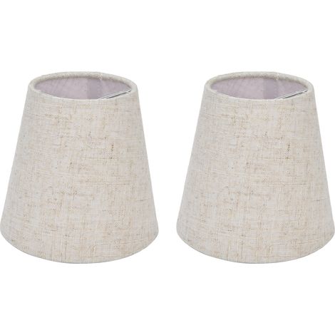 de 2 abat jour en tissu à clipser pour lampe de table à vis