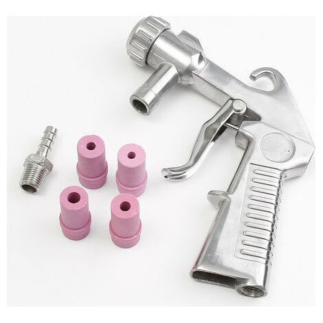 Sableuse Pneumatique, Machine de Sablage Portative,(Argent+rose)-Chrom (1/5)
