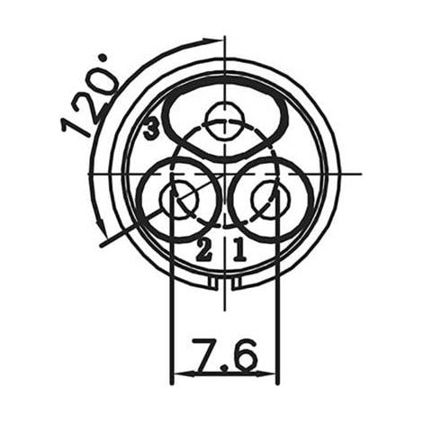 LUMBERG 0252 03 CONNECTEUR ROND MÂLE, DROIT NOMBRE TOTAL DE PÔLES: 3 1 PC(S)
