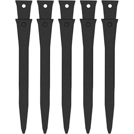 Lot de 10 piquets décoratifs en métal pour clôture de pelouse (1/5)