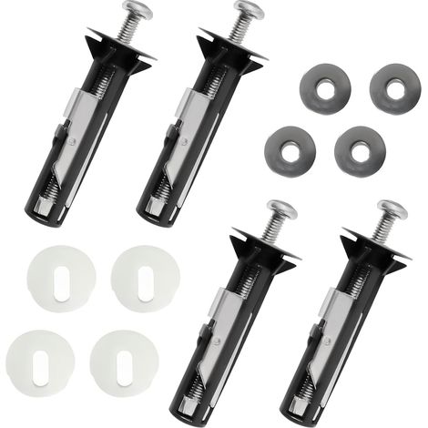 4Pcs Universal Toilet Seat Screws and Bolts Universal Long Stainless Steel Toilet Seat Bolts Fixing Kit Toilet Seat Toilet Seat Maintenance Accessories (1/5)