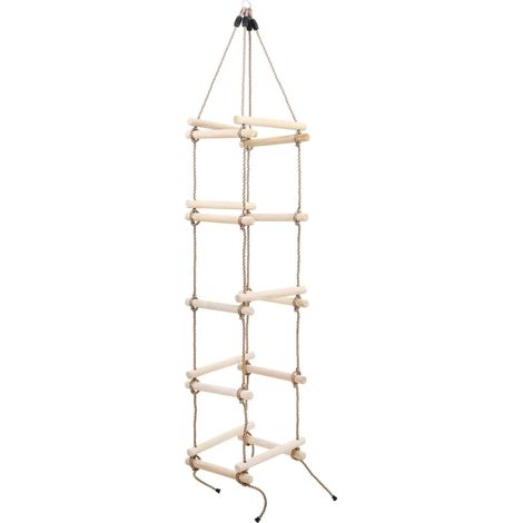 INLIFE Échelle de corde pour enfants 200 cm Bois (1/5)