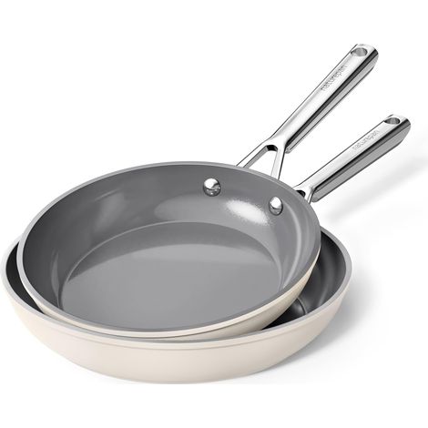 Set de 2 Poêles en Céramique (24+28 cm) - Revêtement Antiadhésif - Poignée Restant Froide - Compatible Induction (1/5)
