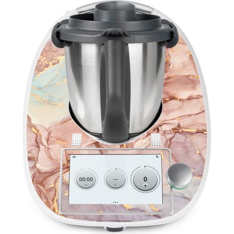 Stickers Thermomix TM6 - Effet Marbré - Adhésif MAT (1/2)