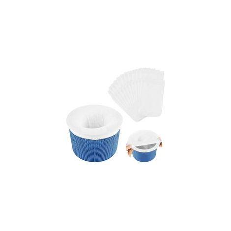 20 filtri skimmer per piscina, cestelli per skimmer, filtri riutilizzabili, adatti per skimmer di superficie, rimuovono i fanghi. - Crezuo