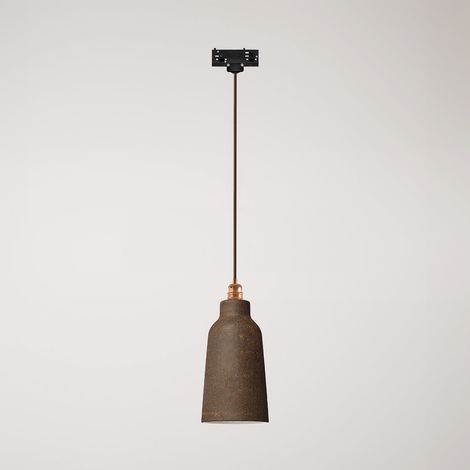 Creative Cables - Candeeiro suspenso com abajur de garrafa e adaptador de calha - lâmpada não incluída (1/5)