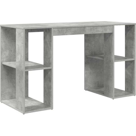 Maison Exclusive - Schreibtisch Beton Grau 130 x 50,5 x 75 cm Hol