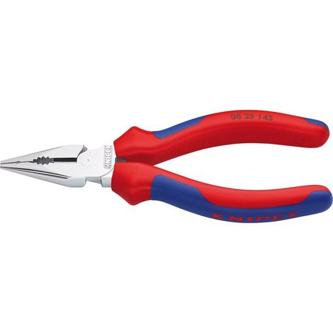 KNIPEX 08 25 145 Spitz-Kombizange mit Mehrko.-Hülle verchromt 145 mm